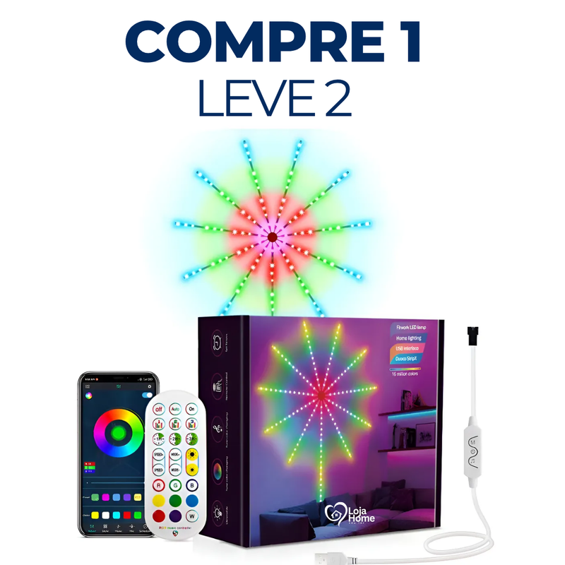 Árvore Fogos de Artifício de LED - 1000 Led Prova Dágua [COMPRE 1 LEVE 2]