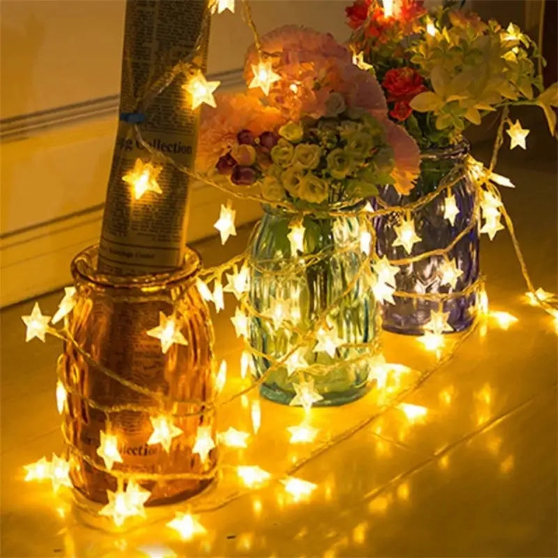 Pisca Pisca Estrela LED 20 Luzes 4 Metros para Decoração de Natal