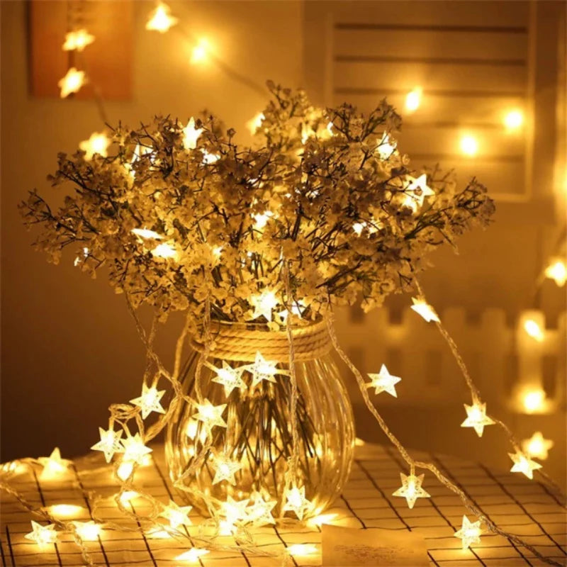 Pisca Pisca Estrela LED 20 Luzes 4 Metros para Decoração de Natal