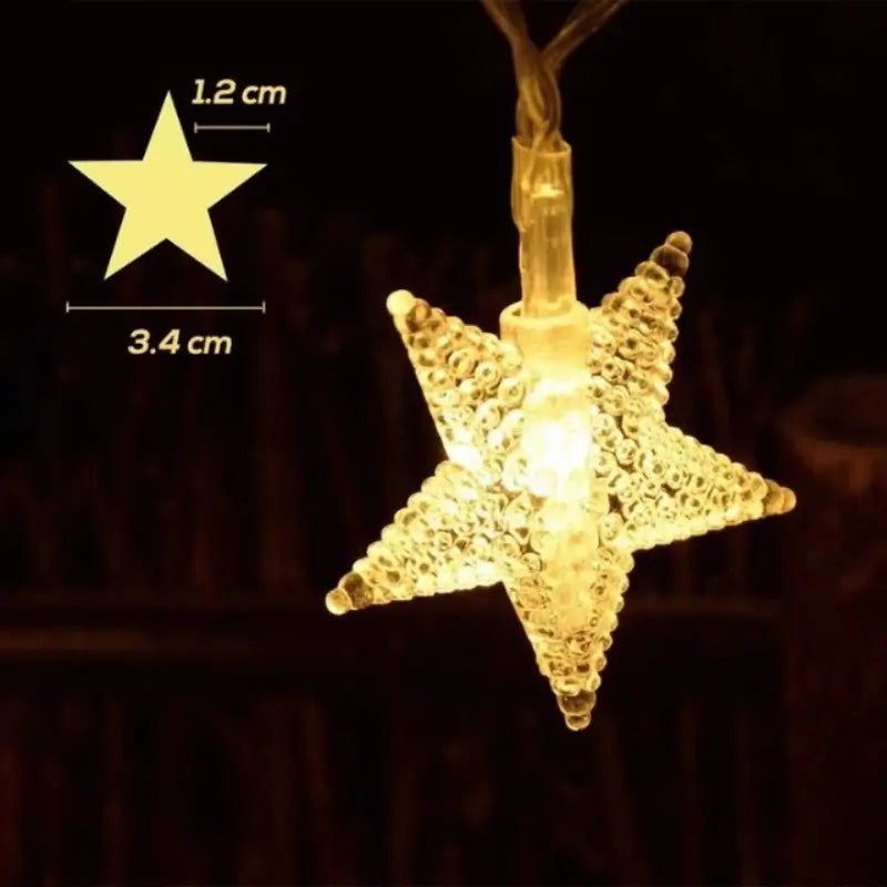 Pisca Pisca Estrela LED 20 Luzes 4 Metros para Decoração de Natal