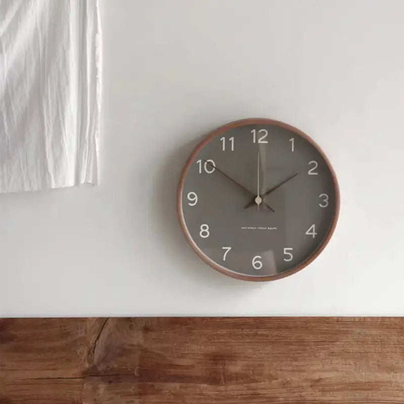 Relógio de Parede Japonês com Ponteiros de Madeira
