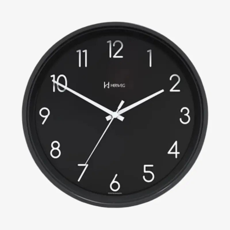 Relógio de Parede Preto Minimalista