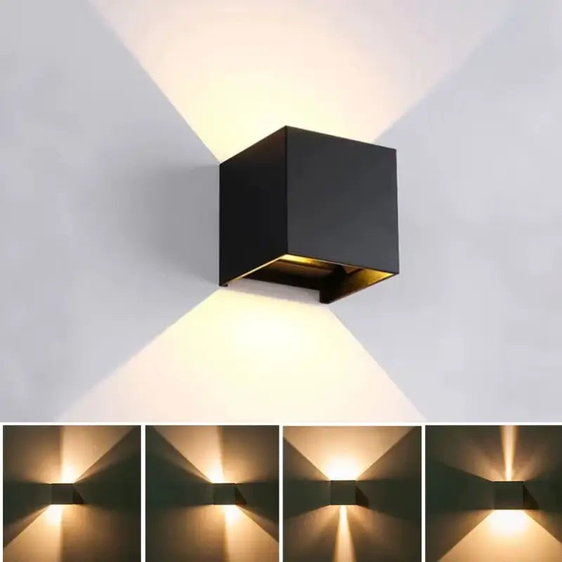 Arandela de PArede Externa Preta à Prova D'água IP65