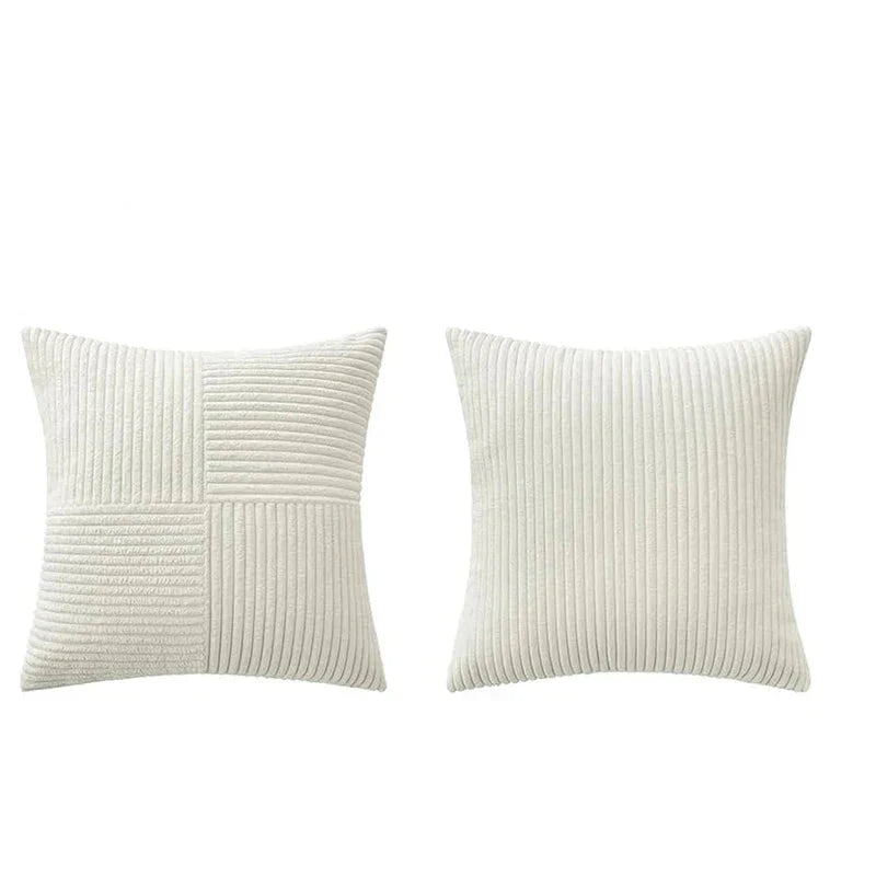 Capa de Almofada Decorativa Listrada Toque Macio 45x45cm