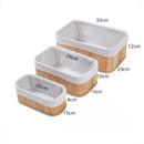 Cesto organizador multiuso e decorativo em Bambu - 3 peças