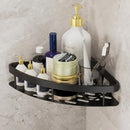 Prateleiras Preta de Canto Banheiro Porta Shampoo em Alumínio