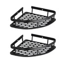 Prateleiras Preta de Canto Banheiro Porta Shampoo em Alumínio