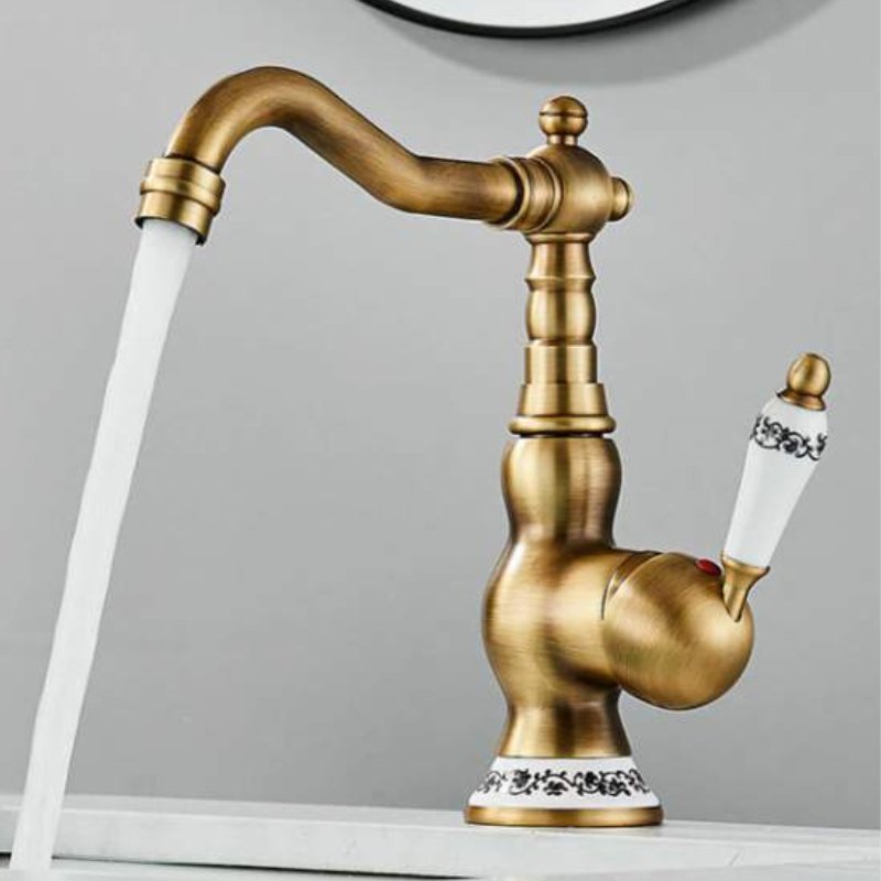 Torneira De Banheiro Monocomando Vintage com Misturador